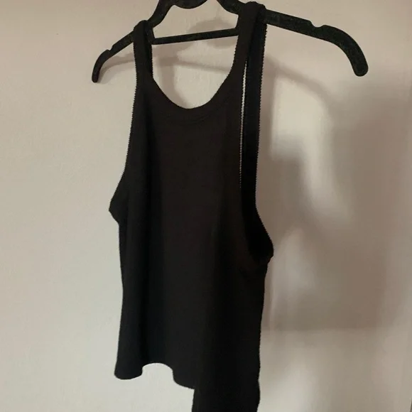 Black intimately free people ribbed low back high neck tank top - Picture 1 of 7